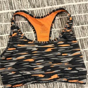 Nike Camouflage Sports Bra - Black, Gray, Orange